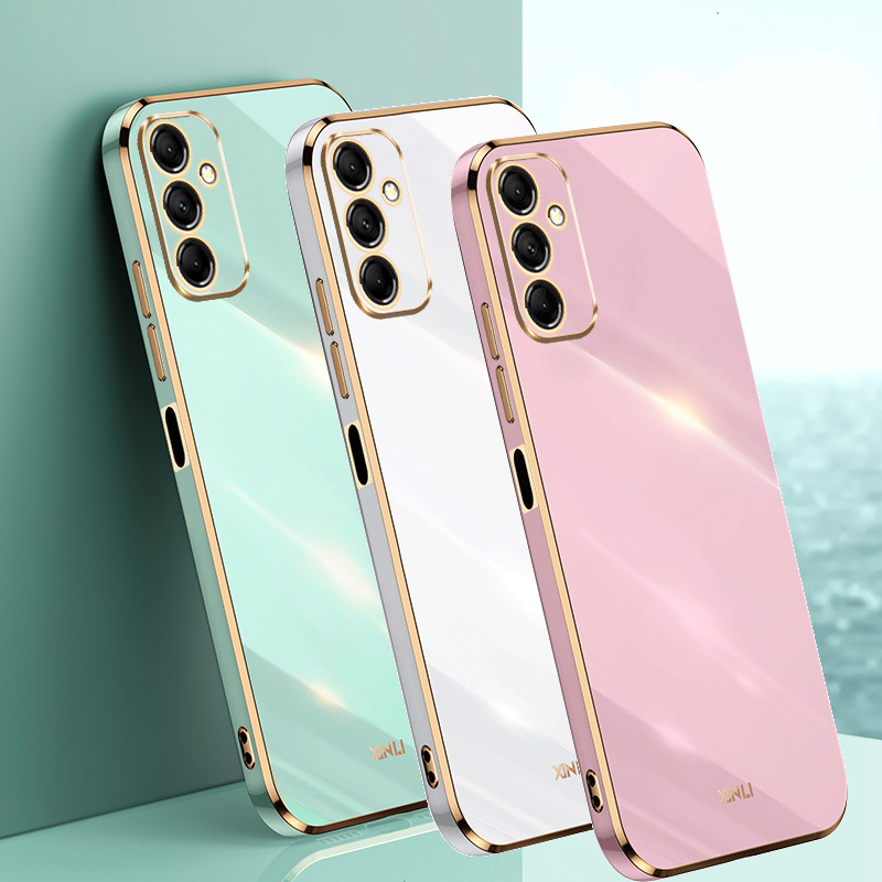 Phone Cases H&M - Galvanizado chapeamento quadrado quadro caso de